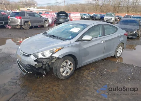 2016 Hyundai Elantra Se z USA, uszkodzony, nr VIN 5NPDH4AE6GH731816